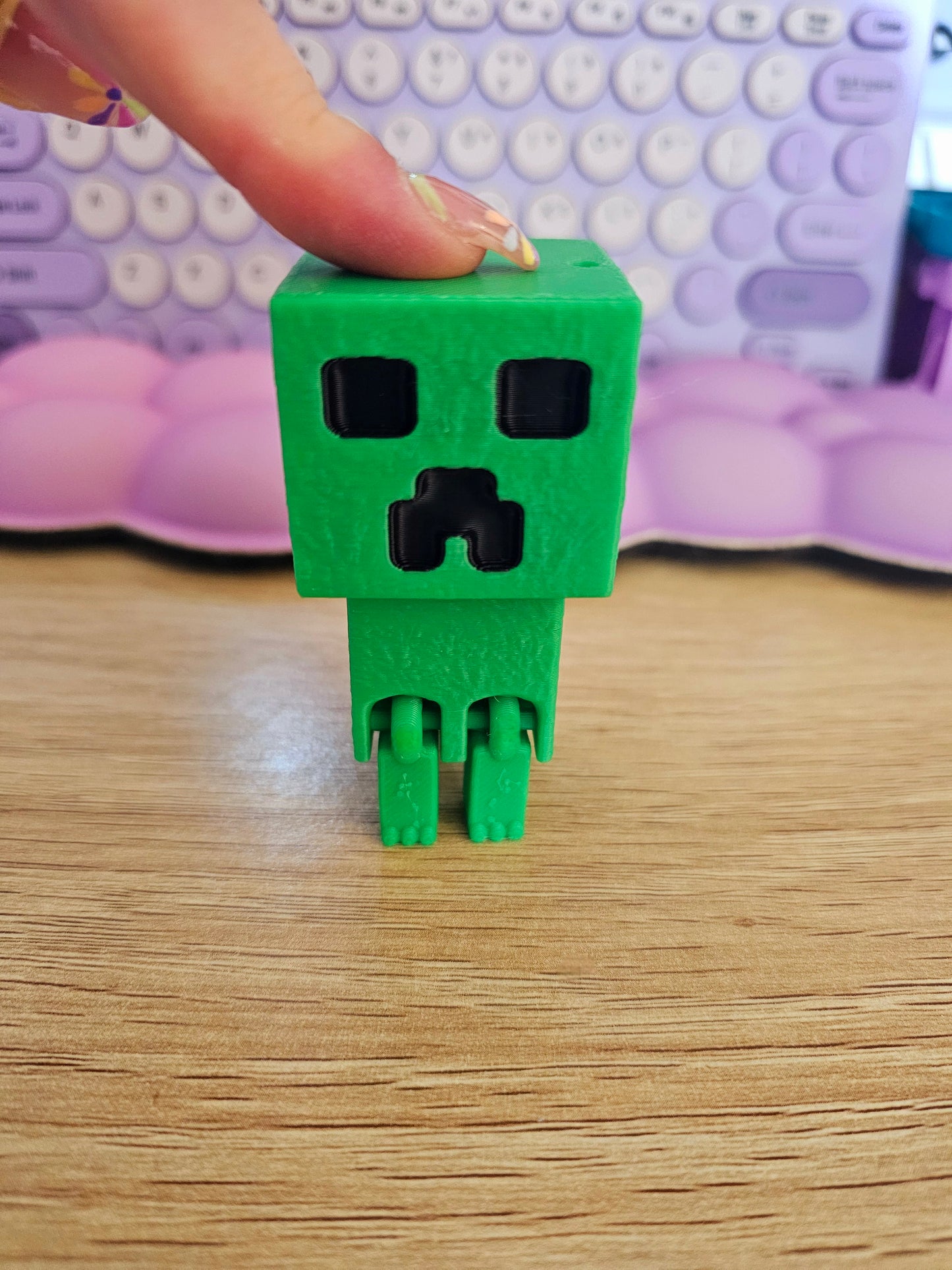 Creeper inspired clicker fidget toy