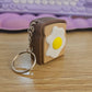 Fried Egg on Toast Clicker Keychain
